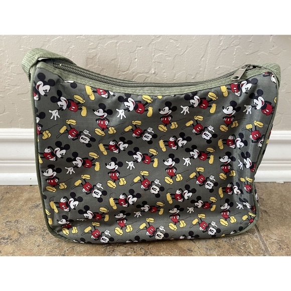 Disney Accessories - Disney Mickey Mouse Olive Green Nylon Purse Handbag